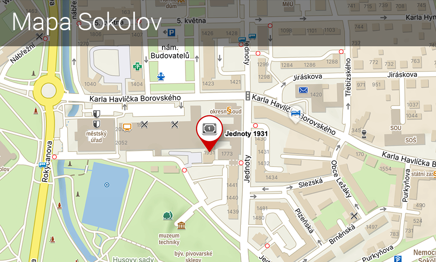 Mapa Sokolov